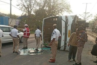 Miyapur Mini Bus Accident