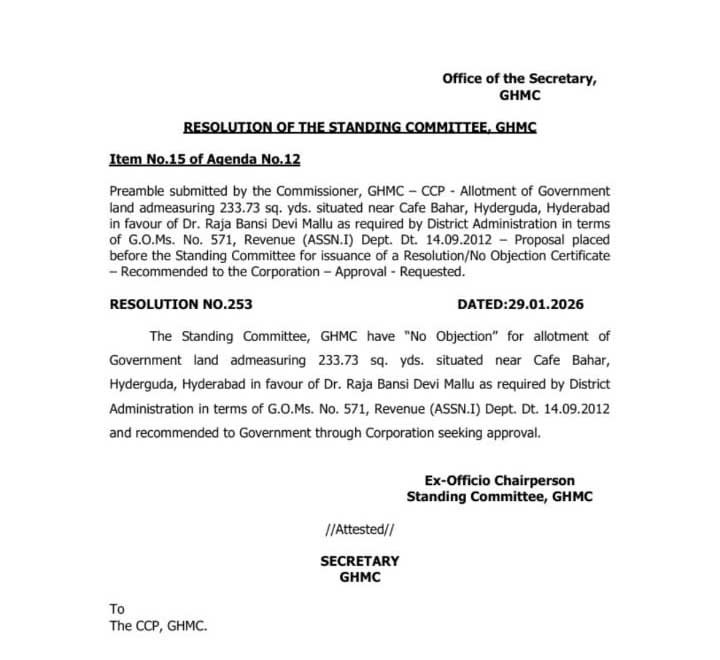 Hyderabad Land Allotment