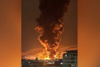 Tehran Oil Depot Fire | టెహ్రాన్​లోని Shehran Oil Depotలో భారీ పేలుళ్లు.. ఆకాశాన్ని తాకిన అగ్ని జ్వాలలు