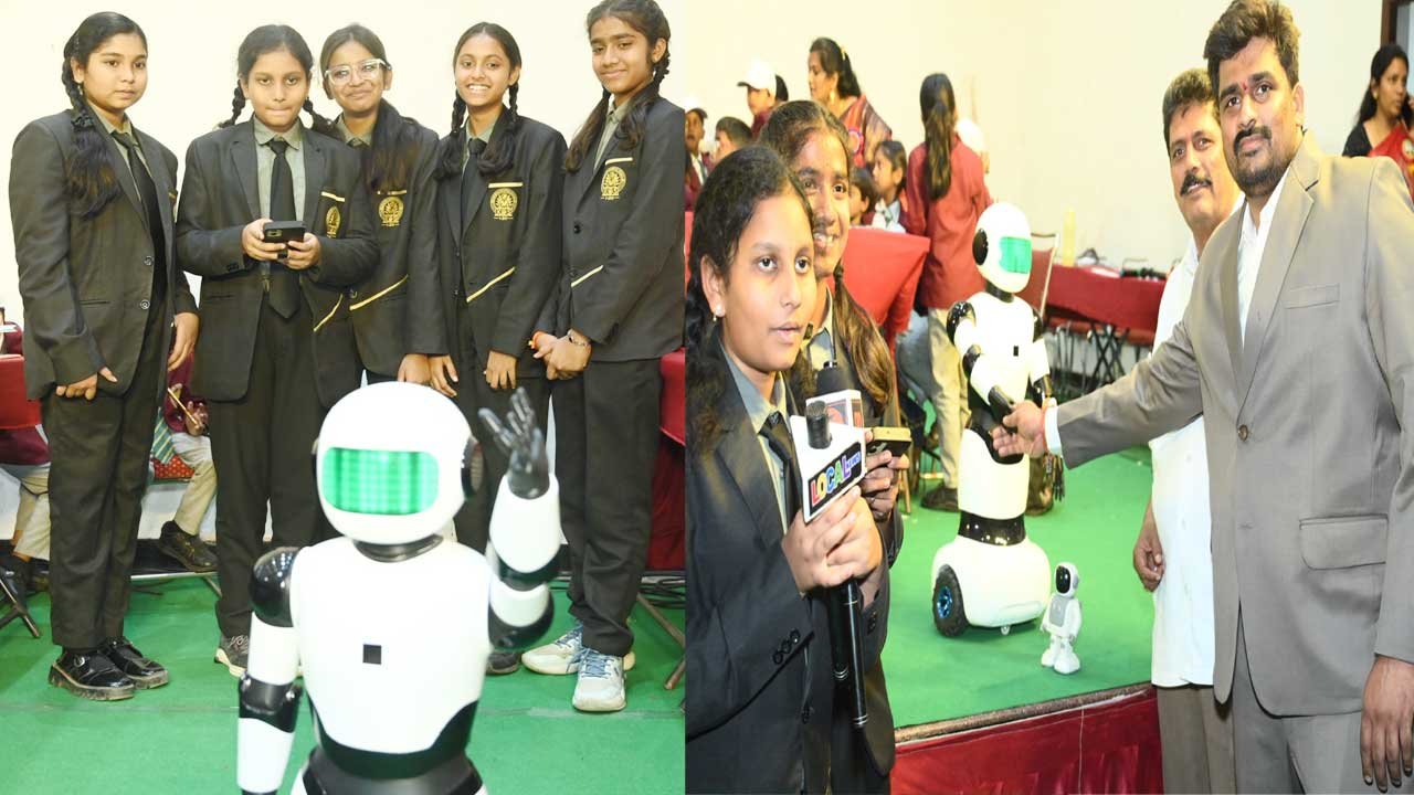 Robo Fest Nizamabad | కాకతీయ ఒలంపియాడ్ ‘రోబో ఫెస్ట్’.. ప్రదర్శనలతో అలరించిన చిన్నారులు 5 akshara today .jpg robo 5