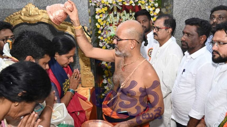 Kavitha Sri Ram Navami | నిజామాబాద్ ఖిల్లా రామాలయంలో కవిత ప్రత్యేక పూజలు 1 Kavitha Sri Ram Navami |