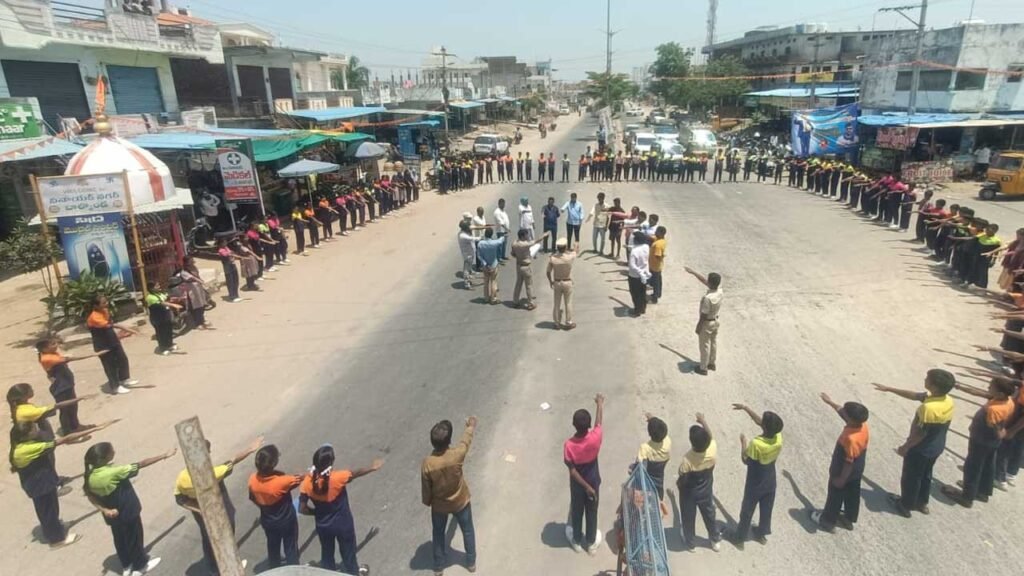 Road Safety Human Chain