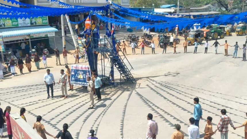 Road Safety Human Chain