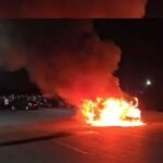 Running Car Fire