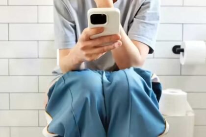 Toilet phone usage risks