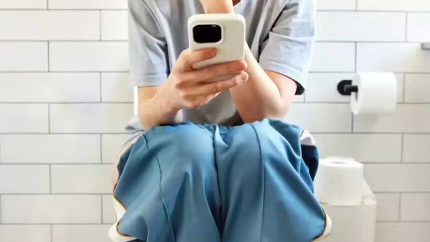 Toilet phone usage risks