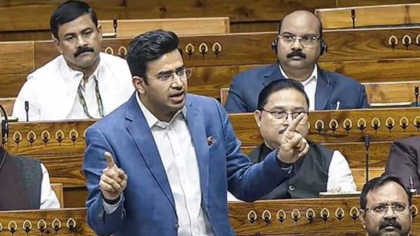 Tejasvi Surya speaking in legislative assembly